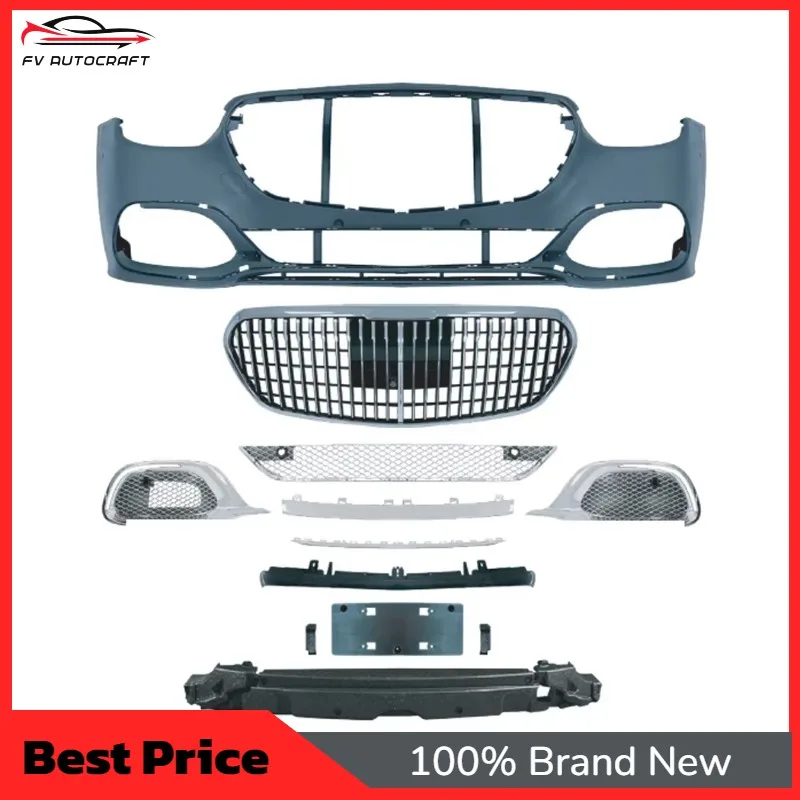 

【2026】Used High Quality For Mercedes-Benz W213 2021-2023 Maybach Kit Front Bumper Bodykit Black Easy Installation