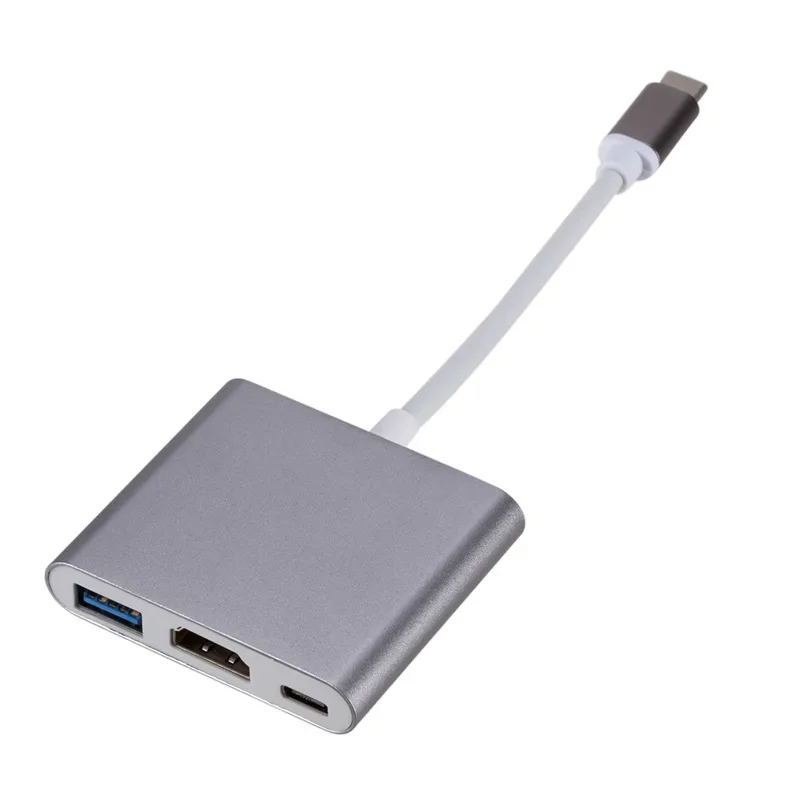 4K 1080P Type C To HDMI-compatible/ Usb 3.0/ Type C 3 in 1 Cable Converter Thunderbolt 3 Switch to HDMI-compatible Adapter Cable