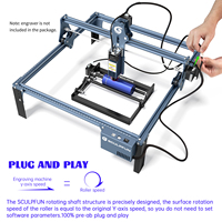 SCULPFUN Laser Rotary Roller Laser Engraver Y-axis Rotary Roller 360° Rotating for  6-150mm Different Engraving Diameter for Las