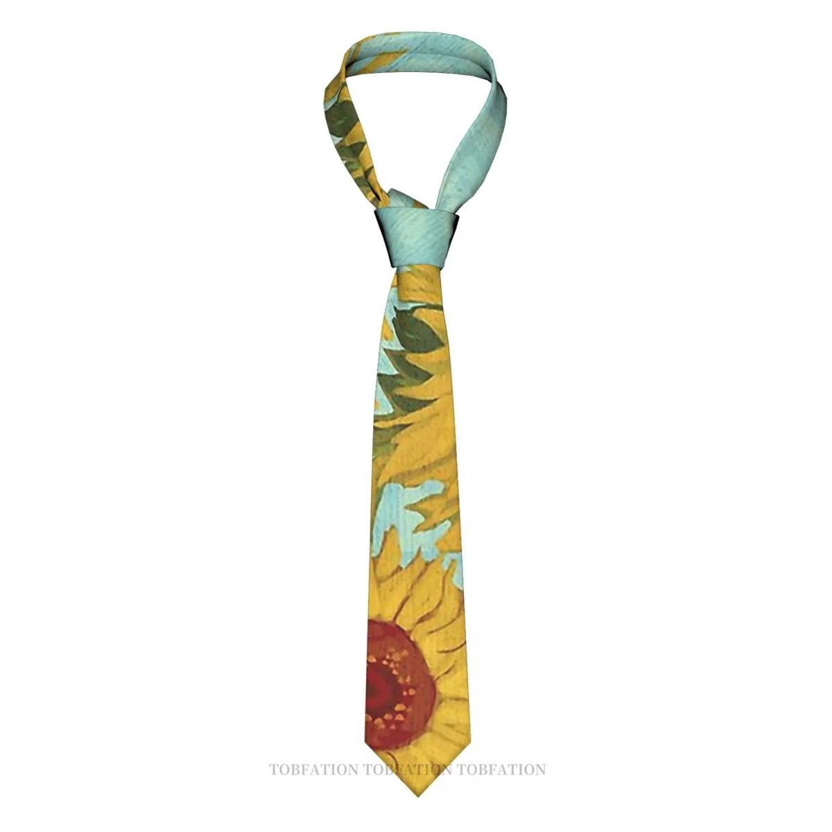 Sunflowers Print Ties Vincent Van Gogh Post-Impressionist Painter Casual Unisex Neck Tie Daily Wear Narrow Striped Slim Cravat