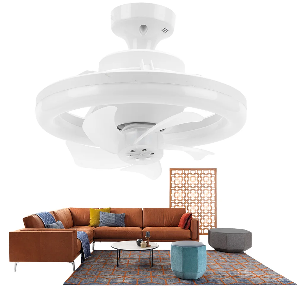 

Низкопрофильные потолочные вентиляторы RGB/3 цвета с регулируемой яркостью, 3-скоростной потолочный вентилятор заподлицо с дистанционным управлением для домашней спальни