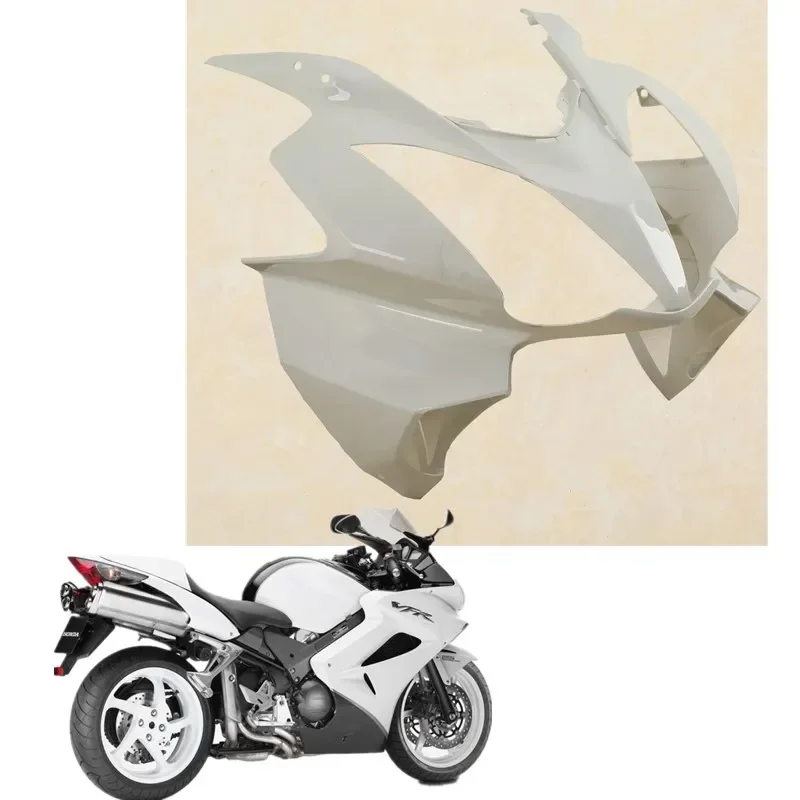 For Honda VFR800 VFR 800 2002-2012 ABS Unpainted White Motorcycle Upper Front Fairing Cowl Nose Motorcycle Acsessories