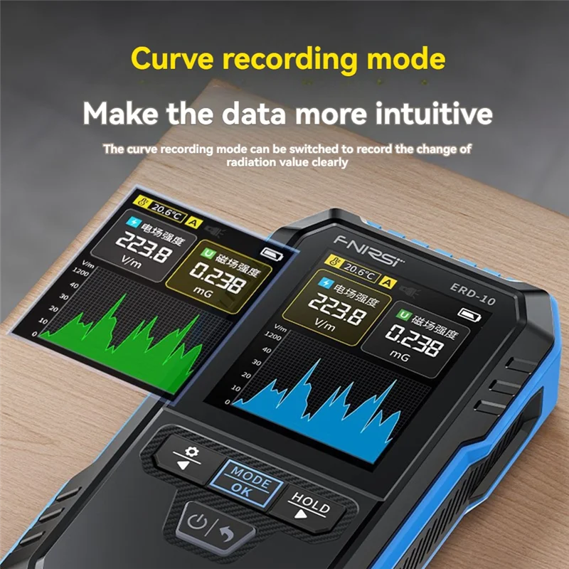 FULL- ERD-10 Detektor Radiasi Elektromagnetik Listrik Peralatan Rumah Tangga Untuk Dosis Pribadi Medan Elektromagnetik