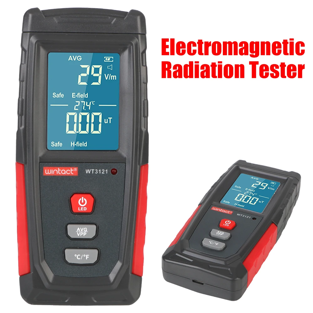 Radiation Dosimeter Monitor Tester Electromagnetic Radiation Tester Handheld Portable Counter Electric Field EMF Meter Detector