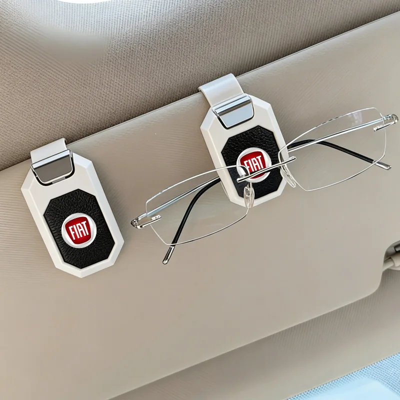 Parasol para coche, soporte para billetes, clip para gafas para Fiat 500 500L 500X 124 Aegea MobiPanda Tipo Sedici Centoventi Fiorino Qubo Toro