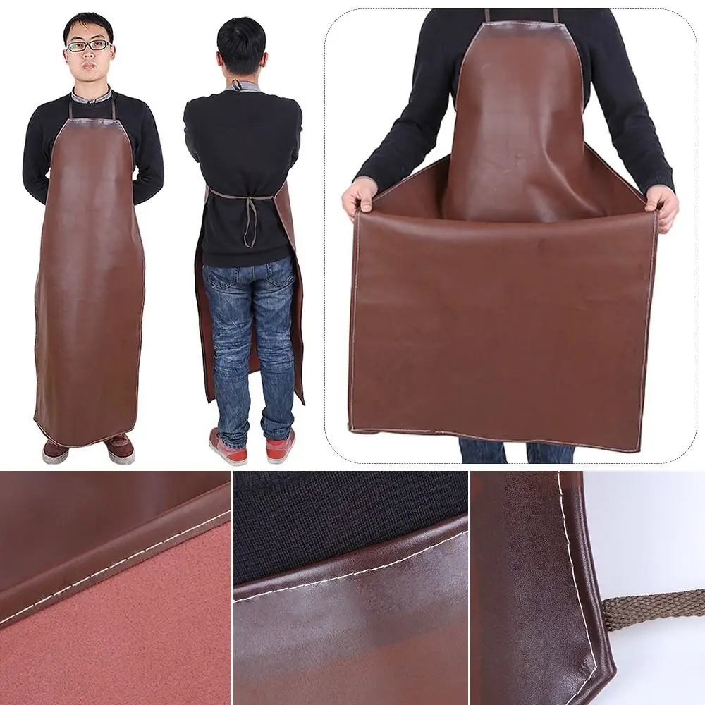 Safety Leather Welding Apron Flame Resistant Thermal Insulation Anti Scalding Aprons Welder Protective Aprons