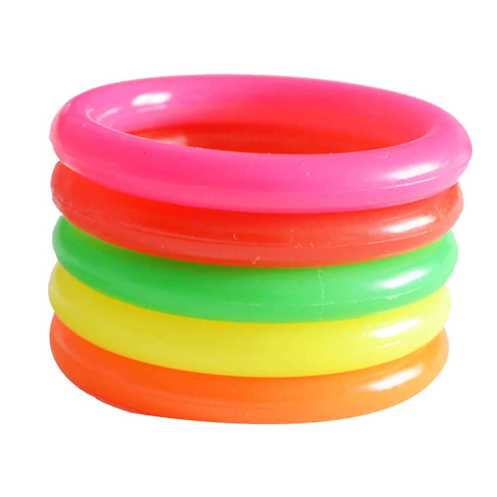 

25 Pcs 4CM Inner Diameter Colorful Toss Circle Ring Throwing Rings Plastic Throwing Circle Rings Hollow Circle Rings (Random