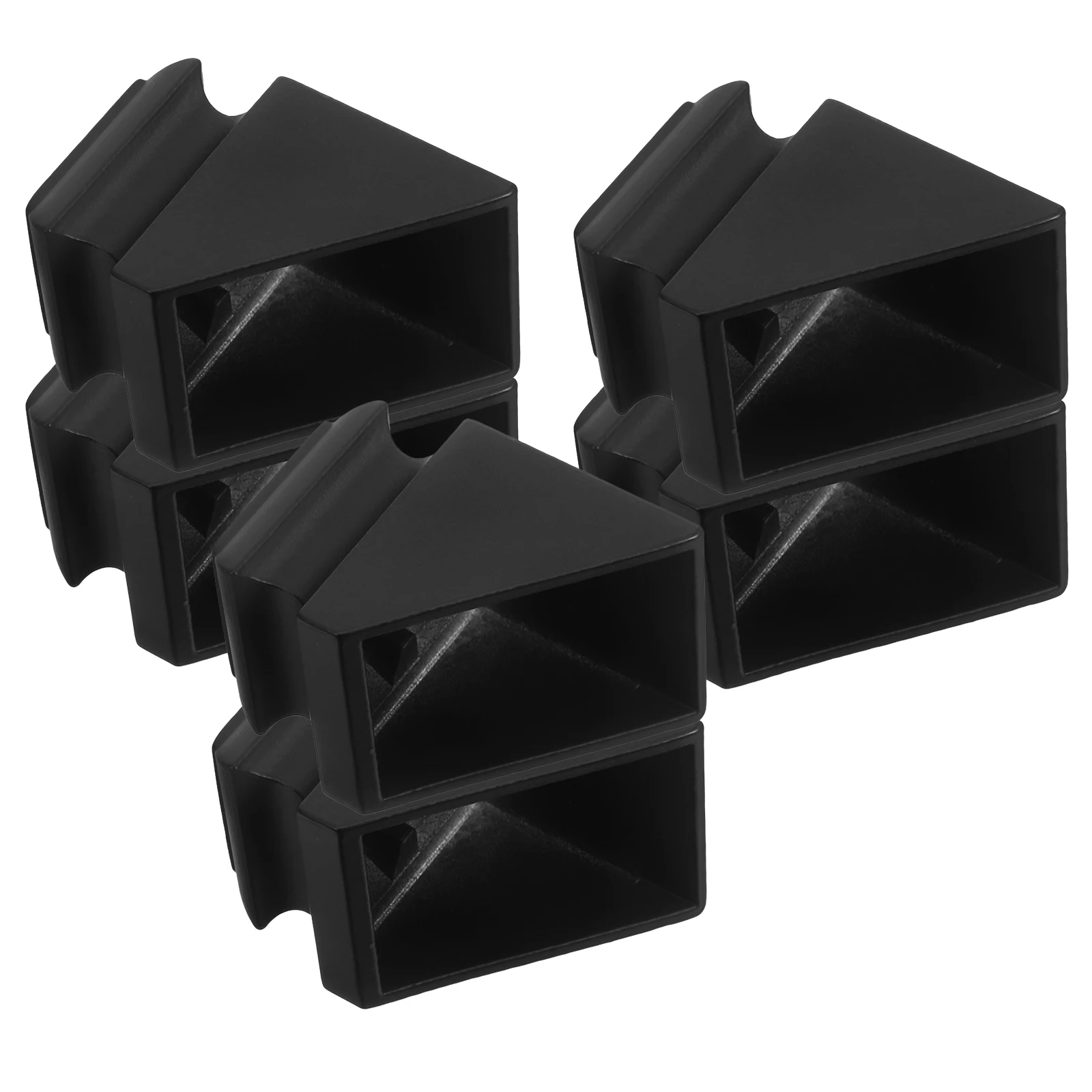 

6 Pcs Stair Handrail Column Fence Post Base Guardrail Railing Black Deck Balusters Shoes Heavy Duty Construction Facility