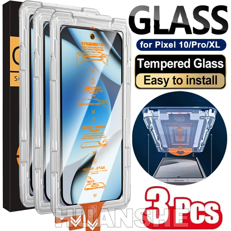 

Easy Installation Dust Free HD Clear Anti-scratch Tempered Glass Screen Protector for Google Pixel 10 Pro XL 10 Pro 10