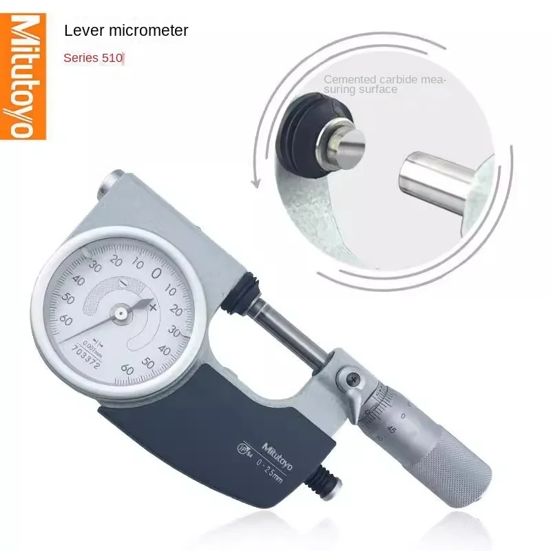 Mitutoyo Indicating Micrometers Range 0-25mm Dial Reading 0.001mm Dial Indication Accuracy 1µm 510-121/122/141 523-121/122/141