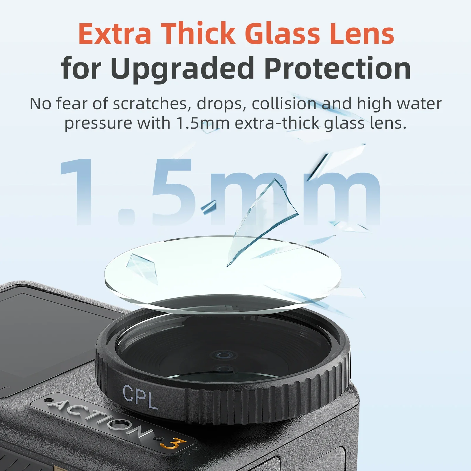 Conjunto de filtros de lente para dji osmo action 5 pro/action 4/3 filtro de câmera uv cpl nd8/16/32/64 acessórios de filtros polarizadores de vidro óptico
