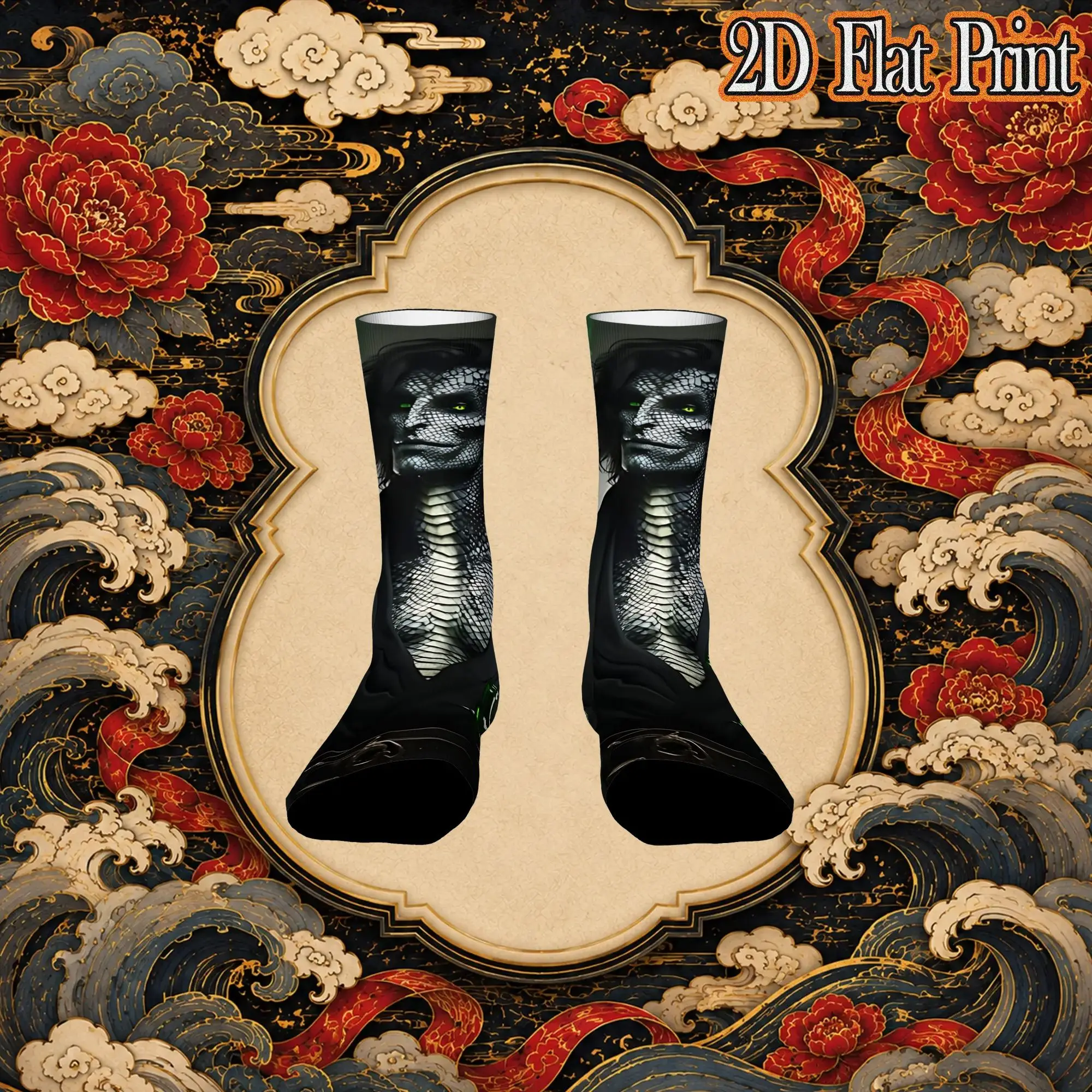 Dark Skeleton Rogue Graphic Vintage Primal Hunter Hip Hop Novelty Casual Mid Tube Creative Sock Sports Socks