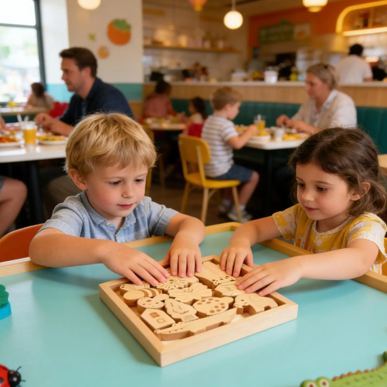 لعبة تعليمية ممتعة على شكل حيوانات خشبية، لعبة ألغاز خشبية مكدسة عالية المكدس، لعبة لوحة تفاعلية للأطفال بين الوالدين والطفل #2