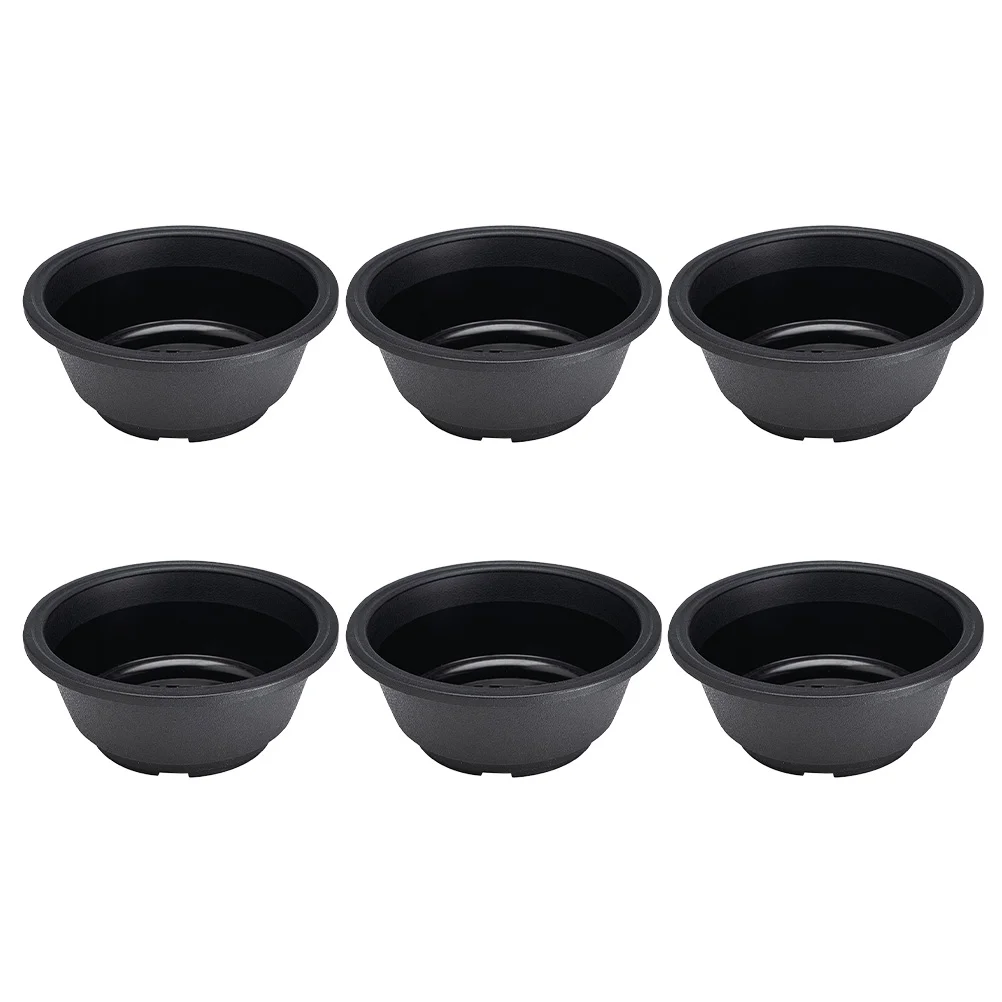 

6 Pcs Plastic Flower Pot Garden Holder Container Compact Flowerpot Beds Premium Material