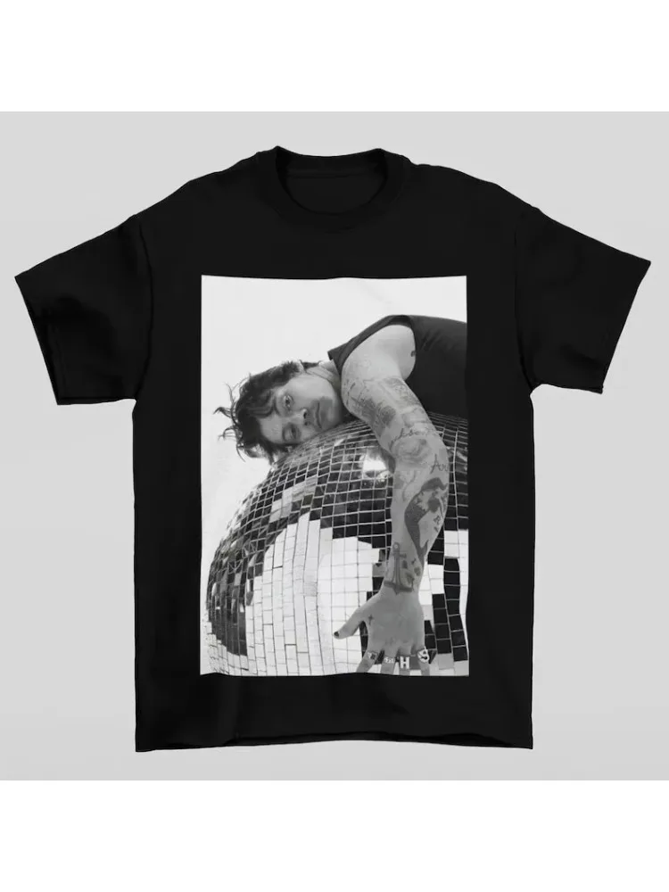 AliExpress NONE Summer 2025-26 HARRY STYLES Graphic  Pure Cotton Print Popular Artist Popular Unisplus-gender Casual T-shirt