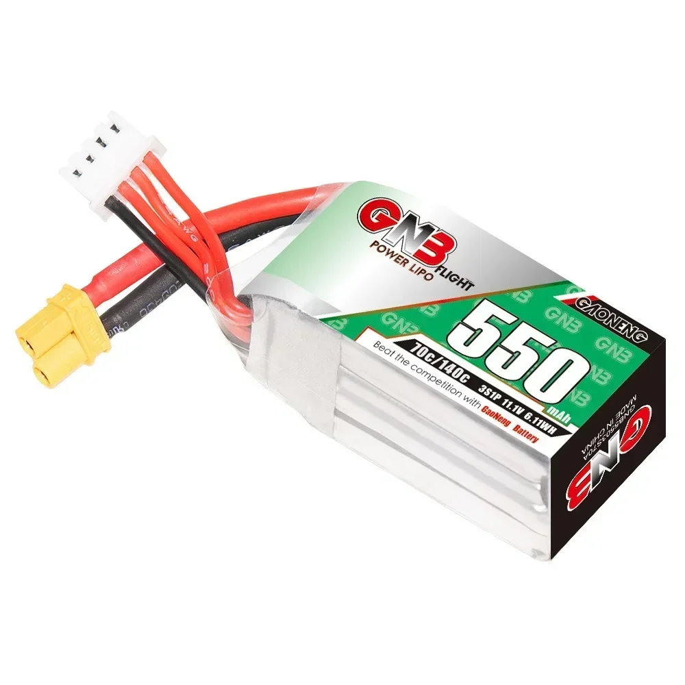 GNB 550mAh 3S 11.1V 70C/140C แบตเตอรี่ Lipo สําหรับ Torrent 110 RC เฮลิคอปเตอร์ Quadcopter FPV Racing Drone อะไหล่ 2S แบตเตอรี่