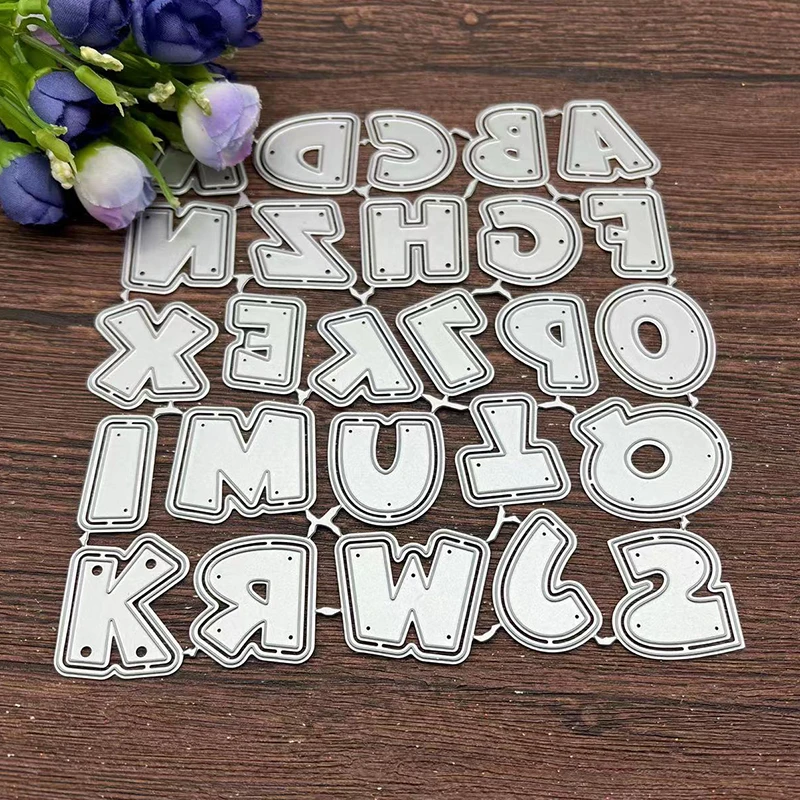 New 26 Letters lace Metal Cutting Dies Stencils For DIY Scrapbooking Decorative Embossing Handcraft Template