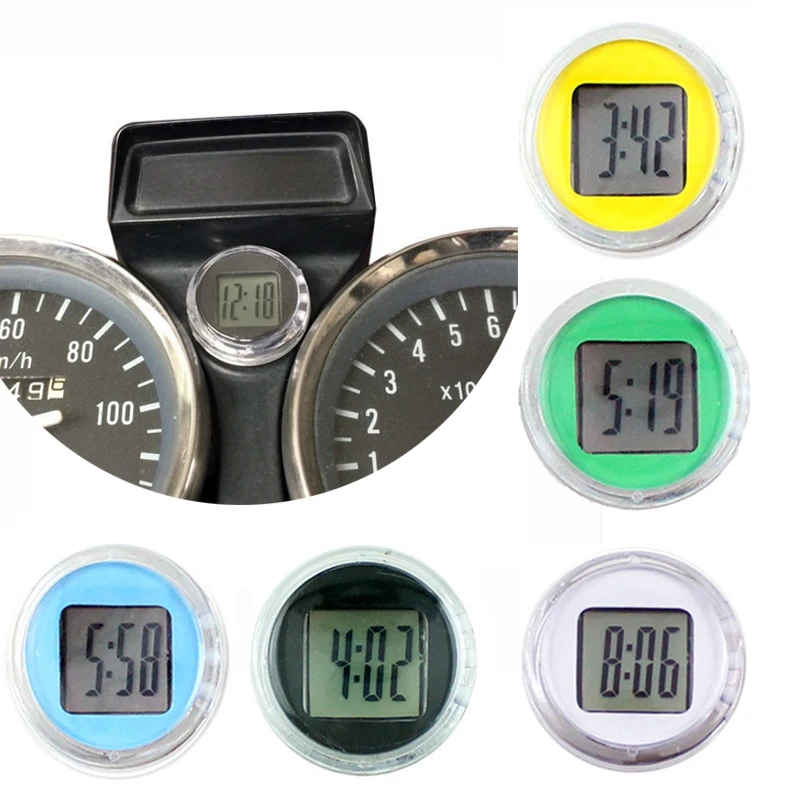 Mini Precision Motorcycle Watch Waterproof Digital Display Clock Watch Motorcycle Decor Auto Mount Dial Clock Motorcycle Styling