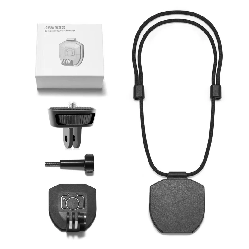 Soporte montaje magnético para filmar soporte cámara pecho para Pocket 3 para 360 para GO3 y otras cámaras acción