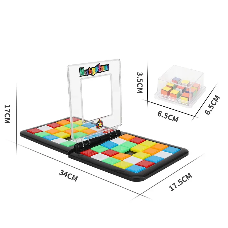 Puzzle Cube 3D Puzzle Race Cube Board Game Kids Adults Education Toy Parent-Child Double Speed Game Magic Cubes