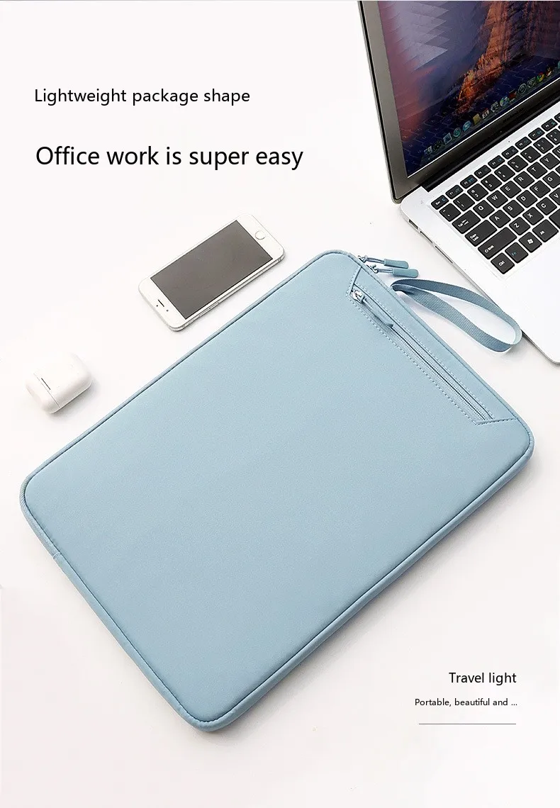 Laptop-Schutzhülle 13,3-15,4 Zoll Wasserdichte Tragetasche für MacBook, Notebook, Tablet – Detail 6