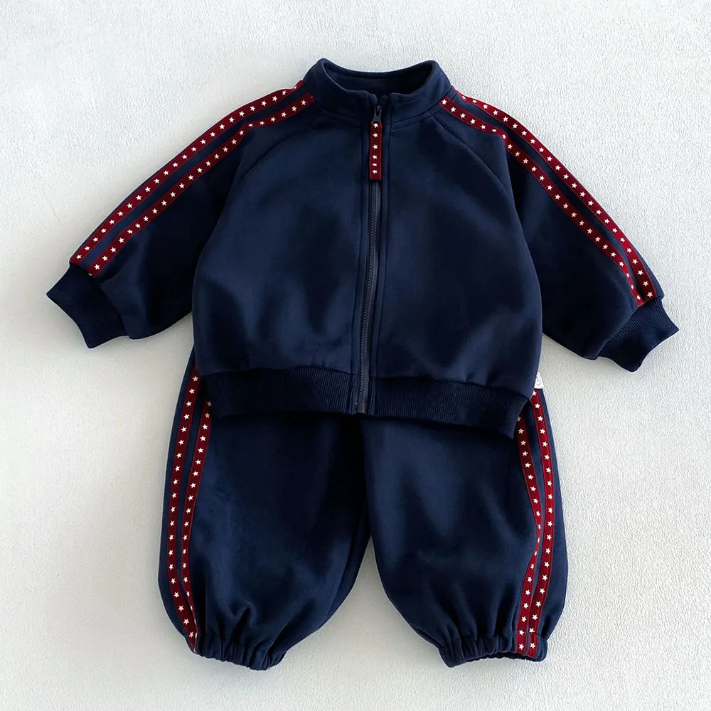 New Children's Top And Bottom Clothes Set Spring Autumn New Arrival Toddler Boy Outfits Casual Back To School Kids Suit  123