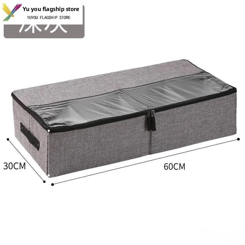 Transparent Fabric Shoe Storage Box Moisture Proof Dust Proof Stacking Shoe Box for Home Space under Bed Storage Cabinet
