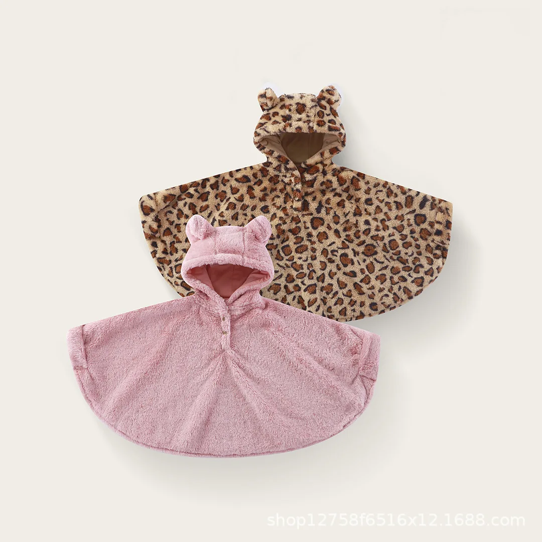Baby Cloak Autumn and Winter Clothes Newborn Baby's Outdoor Cloak with Velvet Windproof Western Style Children's Warmth Coat