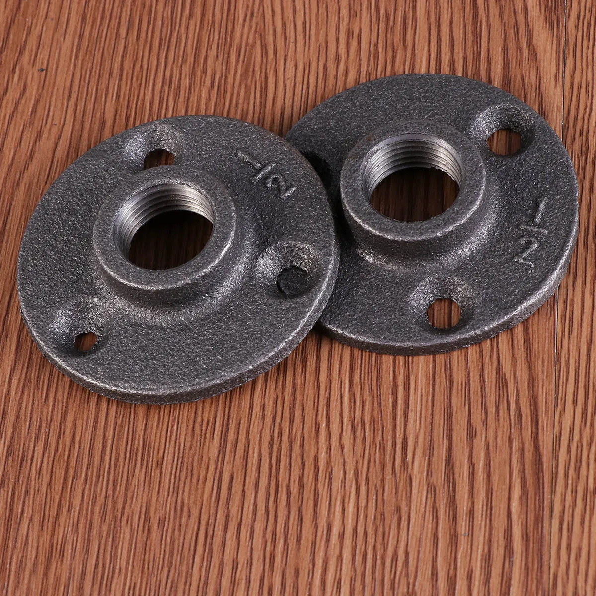 

10pcs 20Mm Malleable Threaded Floor Flange Iron Fittings Wall Mounted Flange For Industrial Furniture Shelving Frame Hangers