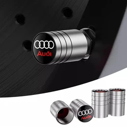 Car Sticker Wheel Tire Valve Caps Tyre Rim Stem Covers Logo Decals For Audi A3 A4 A6 A7 A8 Q3 Q5 Q7 S3 S4 S5 S6 Badge Emblems