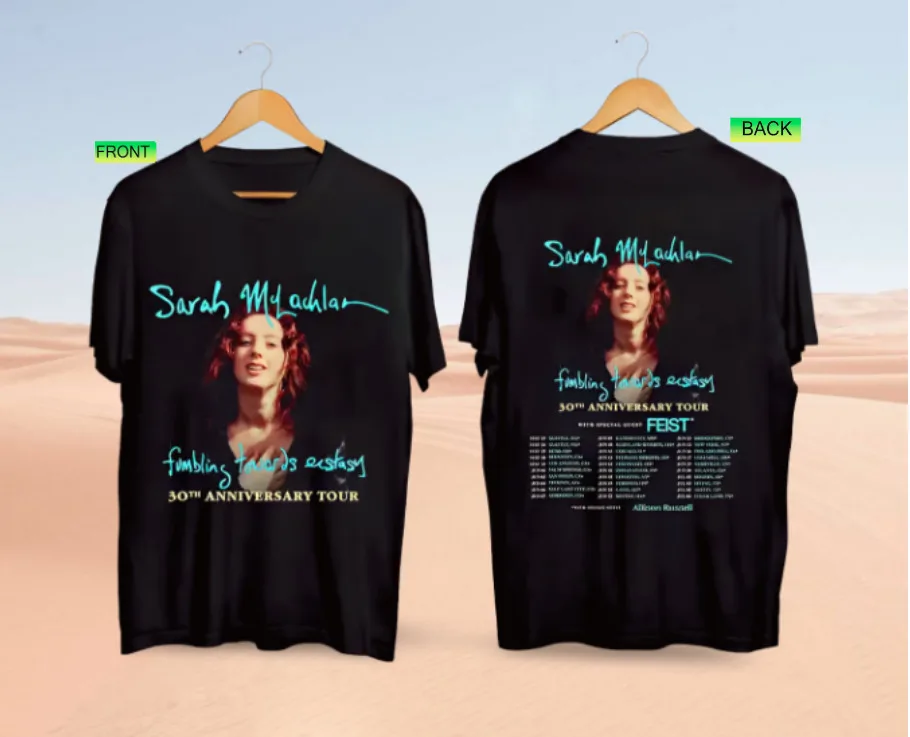 Sarah McLachlan Music Tour Shirt 2024 Unisex For Fans S-3XL