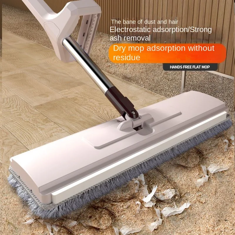 

Wet and dry wiper lazy mopping artifact, thickened hands-free washing, flat mop bucket, household mop mopping artifact