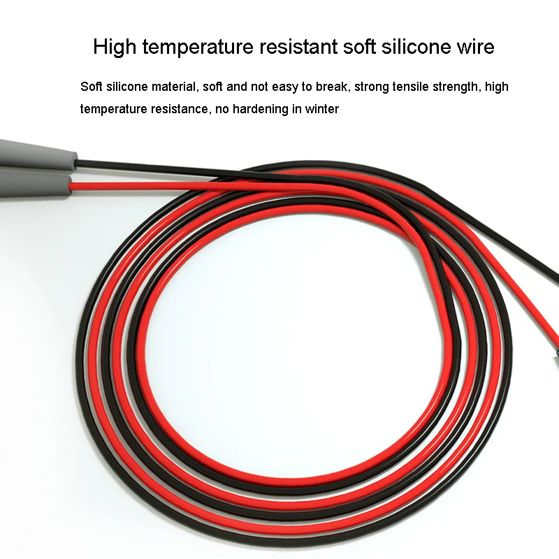 Zhikai-cable de silicona de 20A y 1000V, cable de prueba de sonda Universal, Pin para multímetro Digital, punta de aguja, accesorios de probador LED