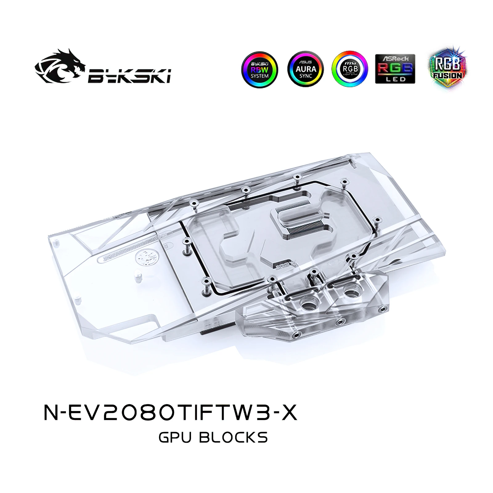 Imagem -02 - Bykski-gpu Bloco de Refrigeração de Água Evga Rtx2080ti Ftw3 N-ev2080tiftw3-x