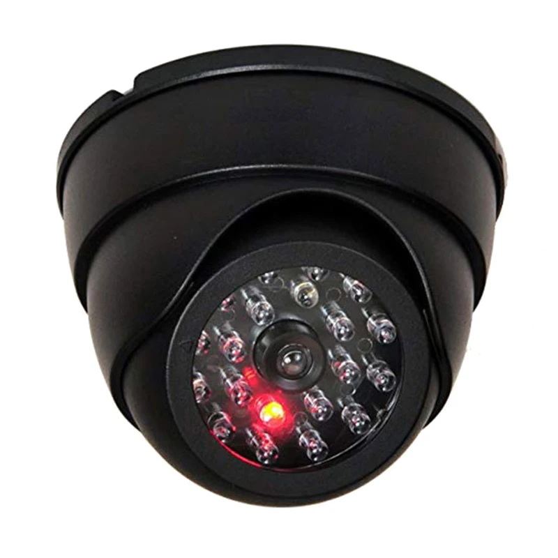 Fake Security Camera Simulation Conch Camera Red Flashing LED Light Surveillance Security For Office Home