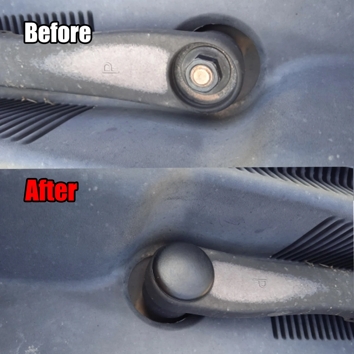 ด้านหน้ารถกระจกใบปัดน้ำฝน Rocker Bolt ฝาครอบยางอุปกรณ์เสริมสำหรับ Kia Pride JB Rio 2 2005 - 2011 Sephia กีฬา