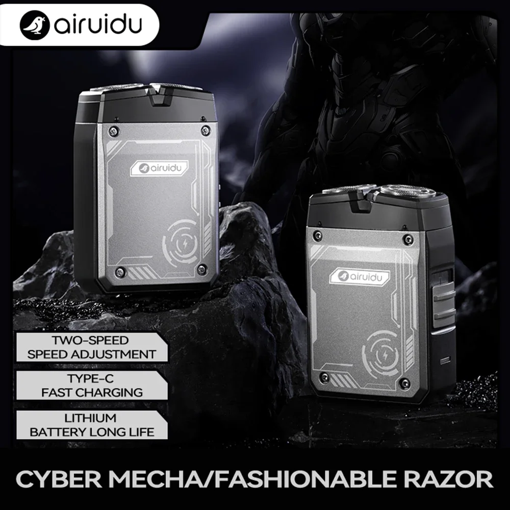 

Профессиональная электробритва, мини-триммер для бороды, бритва с двумя лезвиями, зарядка через USB, портативная механическая бритва для бритья для мужчин