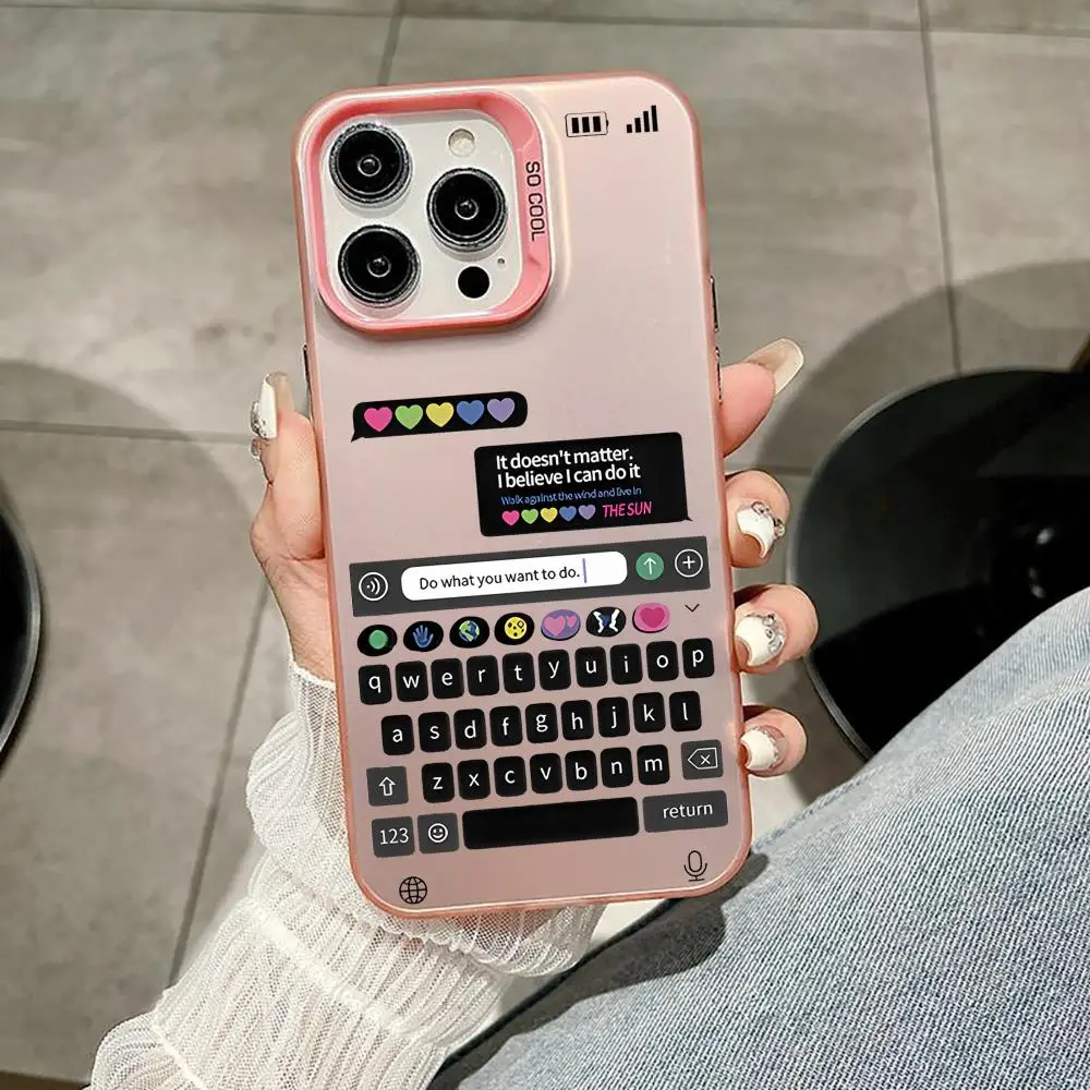 Creative Chat Box Phone Case For IPhone11 12 13 14 15 16 17Pro Max Air Plus Mini Light Luxury High-end Colorful Silver Cases