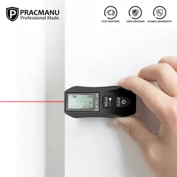 Pracmanu 30 m mini-laserafstandsmeter Hoge precisie digitale laserafstandsmeter USB oplaadbaar bouwgereedschap