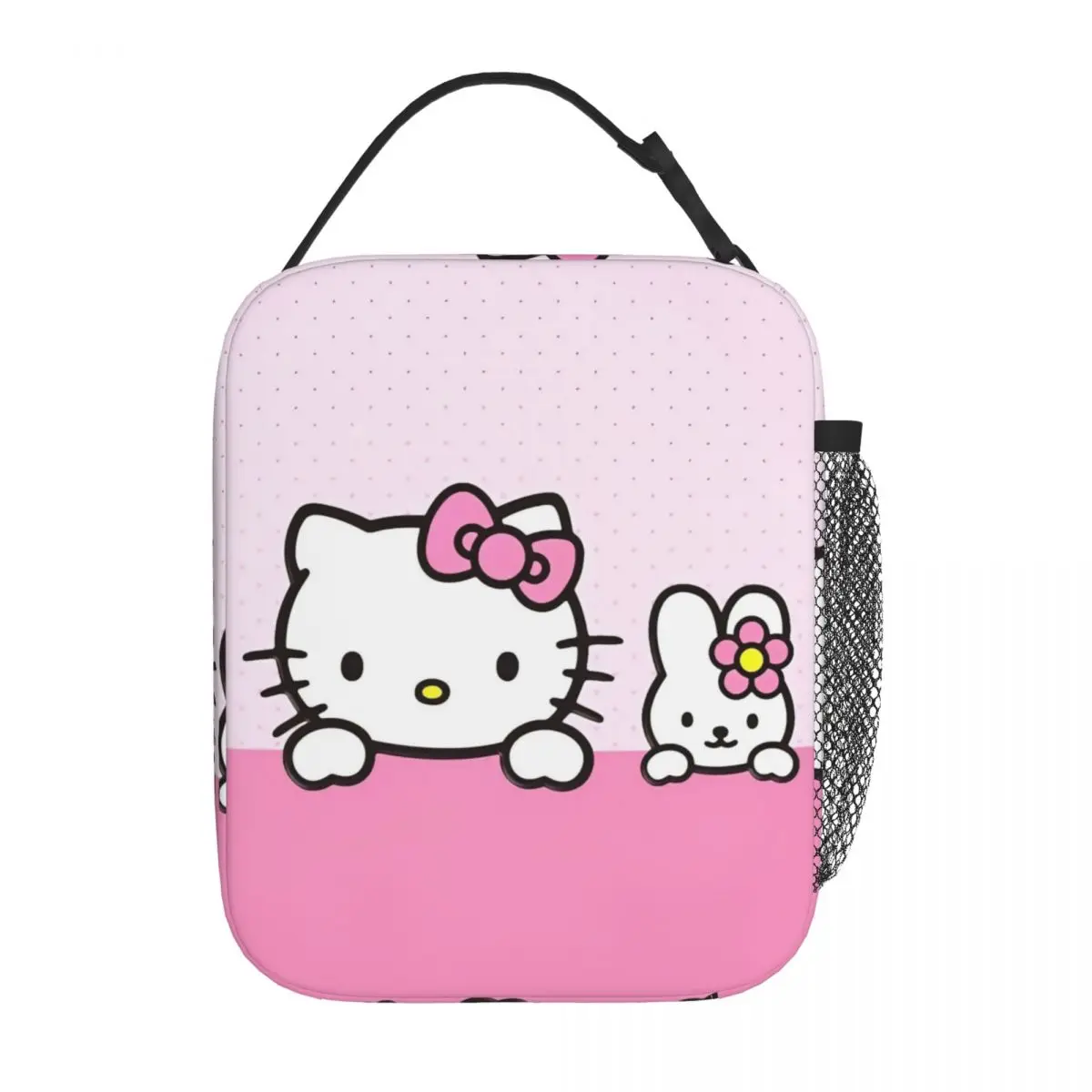 Hello Kitty And Bunnies Insulated Lunch Bag Cooler Bag Lunch Container Leakproof Lunch Box Tote Men Women Beach Travel