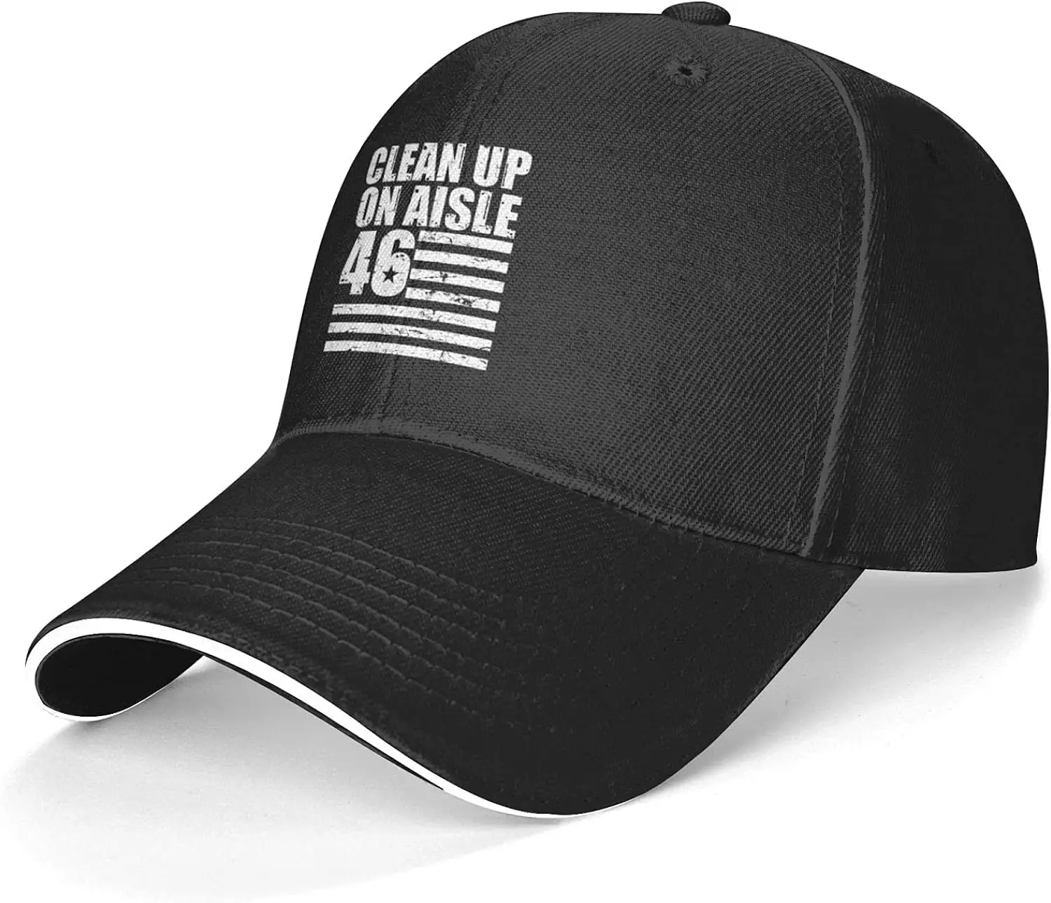 Clean Up On Aisle 46 Impeach Biden Hat, Men Women Adjustable Breathable Baseball Cap Trucker Hat