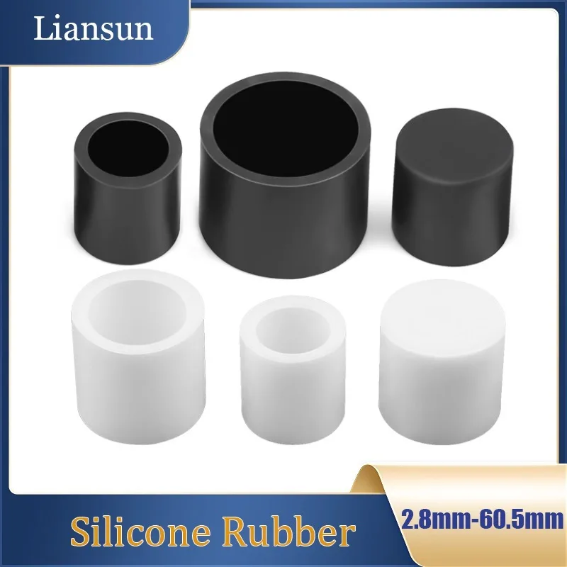 

Black and White Silicone Rubber Round Flat-End Caps High-Temperature Resistant Steel Pipe Caps 2.8 mm - 60.5 mm
