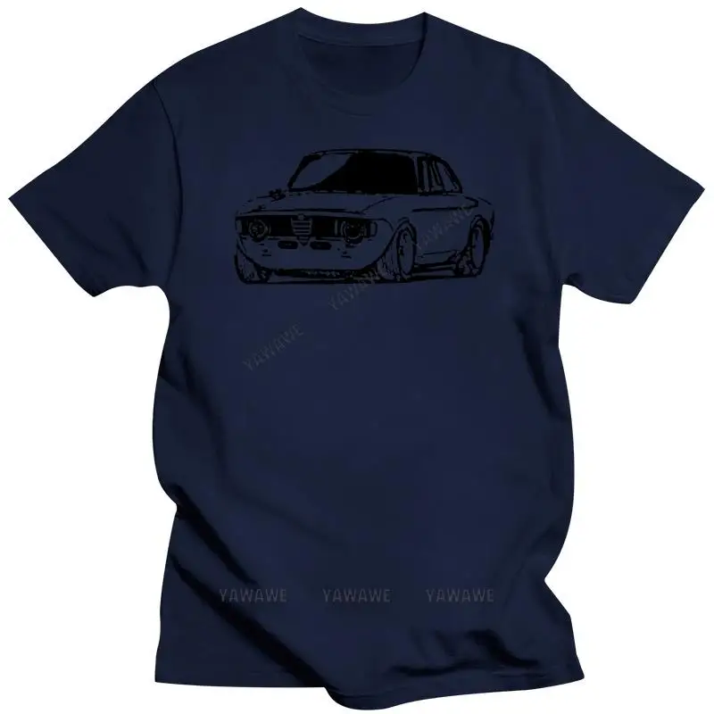 T-Shirt da uomo di alta qualità italia Car Romeo T Shirt Bertone GTV Race GT Retro Gift Dad Car Giulia Sprint 105 Tee o-collo T-Shirt