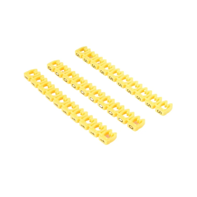 100/150 Pcs Cable Markers Colourful Yellow C-Type Marker Number Tag Label For 2-8mm Wire  Network Cable for Cat5e Cat6 Type