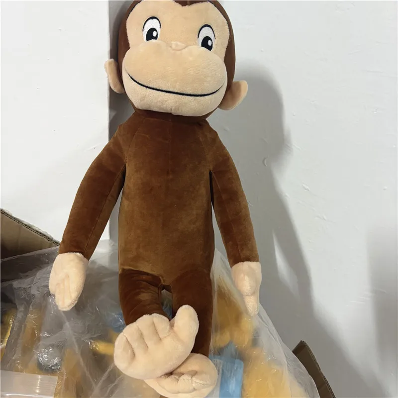 Nuovo simpatico curioso george scimmia peluche di grandi dimensioni per bambini animali di peluche giocattoli per regali per bambini
