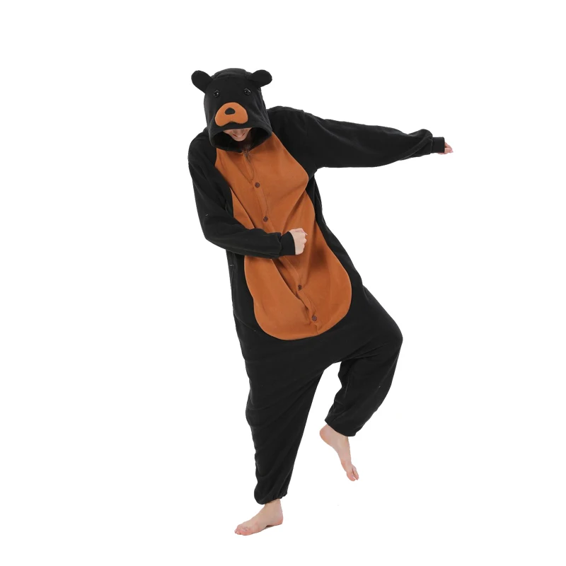 Cartoon Onesies Bear Cosplay Costume Women Pajamas for Halloween Chirstmas Animal Kigurumi Full Body Pijama Couples Homewear