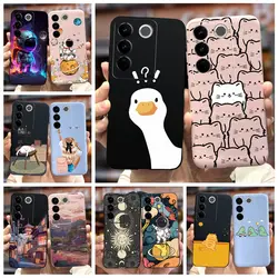 For Vivo V27 Case Vivo V27e V2237 Cute Fashion Painted Cover Soft Silicone Phone Case For Vivo V27 Pro V 27 V27e Back Cover Bags