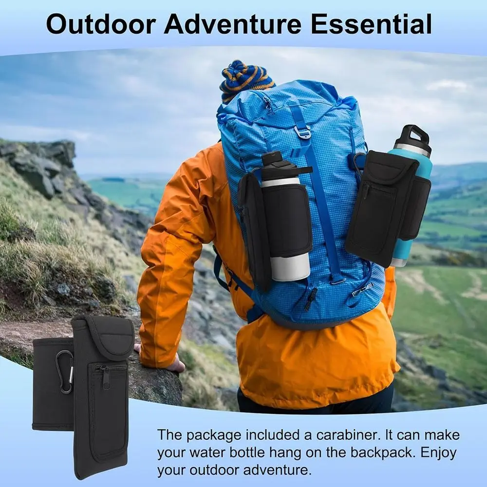 Magnetic Gym Water Bottle Bag Holder, Built-in Magnet for Easy Attachment to Metal Surface, Magnetic Bottle Sleeve Pouch