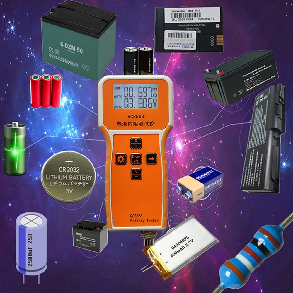 고정밀 RC3563 배터리 전압 테스터는 RC Lipo 18650 산성 리튬 배터리용 내부 저항 감지기를 측정합니다.