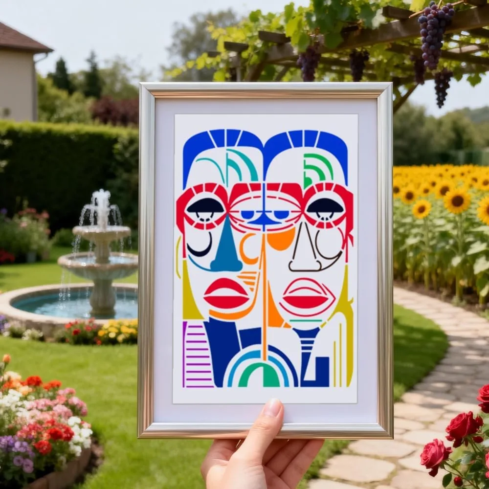 Modern Abstract Faces Stencils for Painting, DIY Art Templates – BLING ...